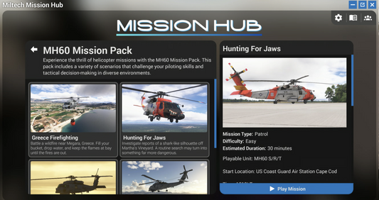 Miltech Simulations Mission Hub for MSFS