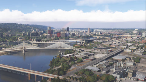 Dfflyer Direct Portland Oregon City & Bridges Pack for MSFS