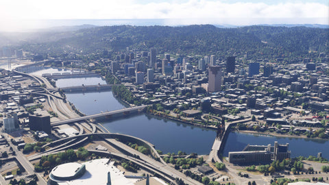 Dfflyer Direct Portland Oregon City & Bridges Pack for MSFS