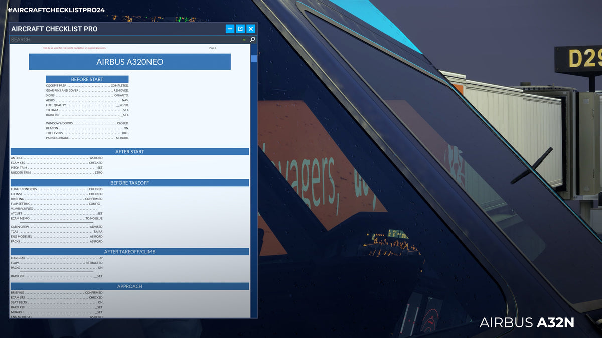 SoFly Aircraft Checklist Pro 2024 – iniBuilds Store